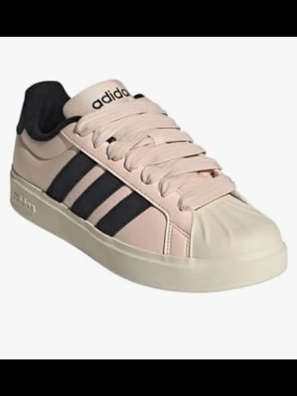 adidas Women's Blush Pink and Black Low-Top Sneakers
